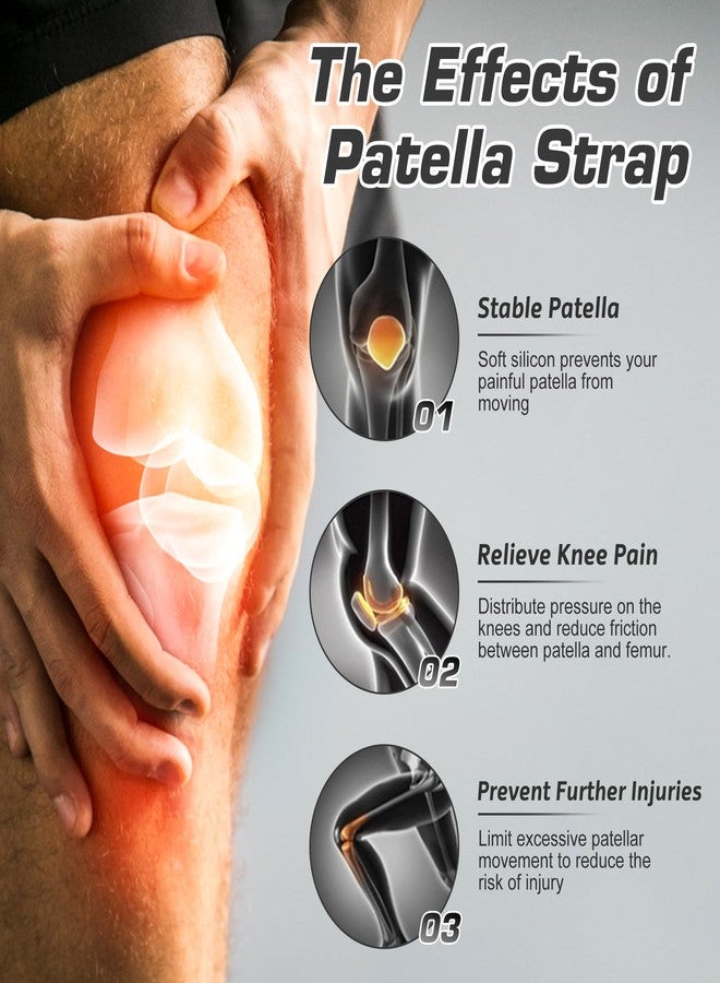 IPOW Patella Tendon Knee Strap 2 Pack Knee Pain Relief & Patella Stabilizer Knee Strap, Patellar Tendon Support Strap, Knee Brace for Running, Hiking, Soccer, Basketball, Jumpers Knee, Tennis, Volleyball & Squats - Image 3